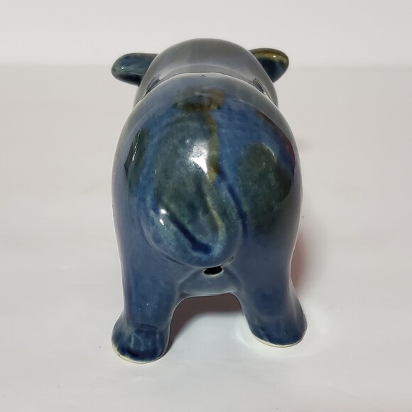 Blue Pig Glazed Figurine Piggy Décor - Picture 4 of 11